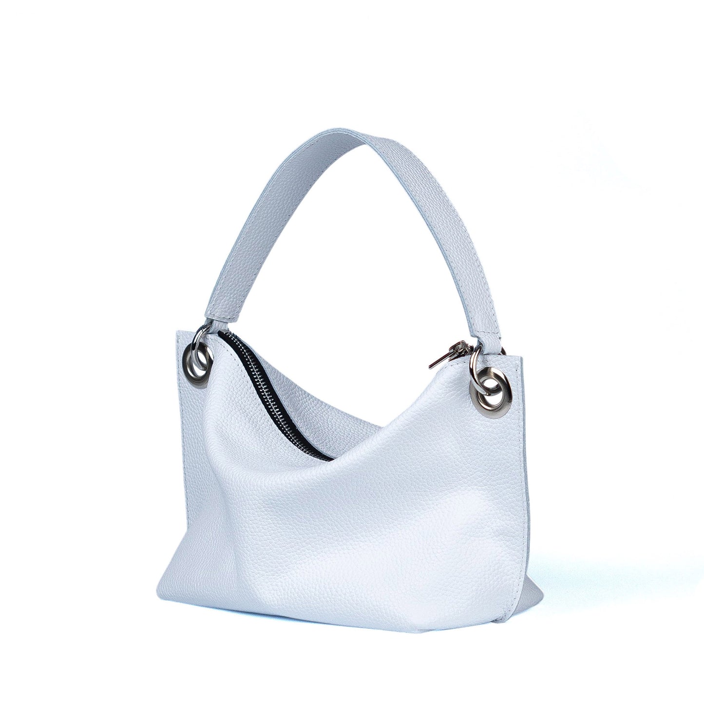 White Soft Leather Bag for Women - Pache Vivere - Pache