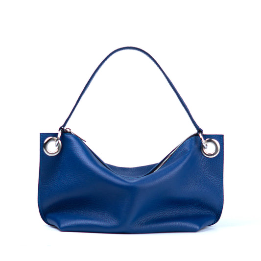 Blue Soft Leather Bag for Women - Pache Vivere - Pache