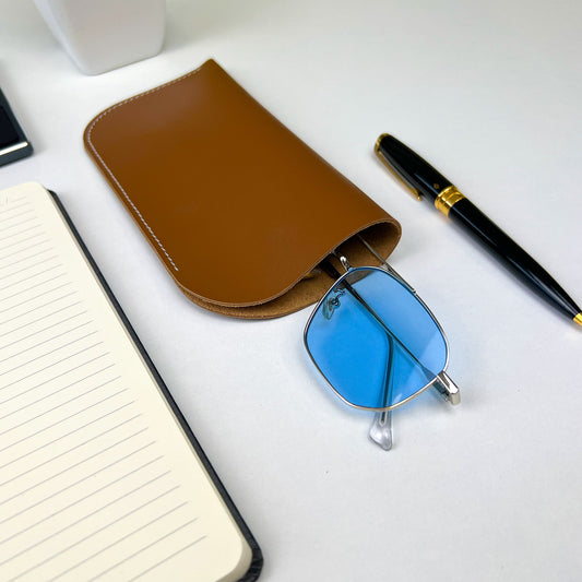 Brown Leather Glasses Case - Pache Mili - Pache