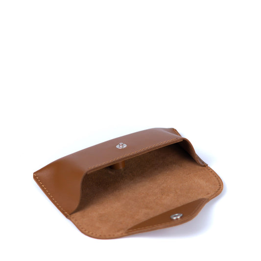 Brown Leather Glasses Case with Clasp - Pache Vista - Pache