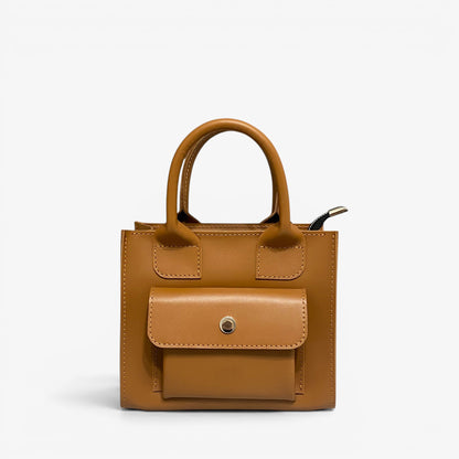 Gray Leather Mini Tote Bag for Women - Pache Sigil - Pache