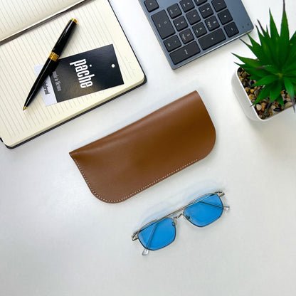 Brown Leather Glasses Case - Pache Mili - Pache