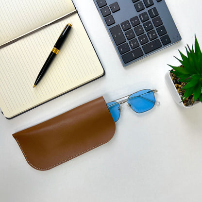 Brown Leather Glasses Case - Pache Mili - Pache