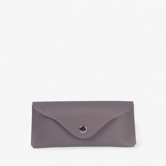 Black Leather Glasses Case with Clasp - Pache Vista - Pache
